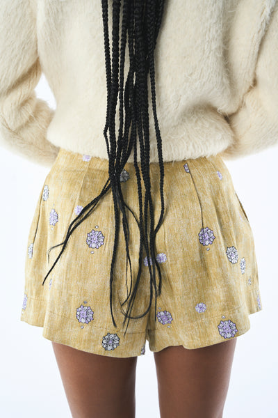 FORTE FORTE jaquard pistachio lavender short