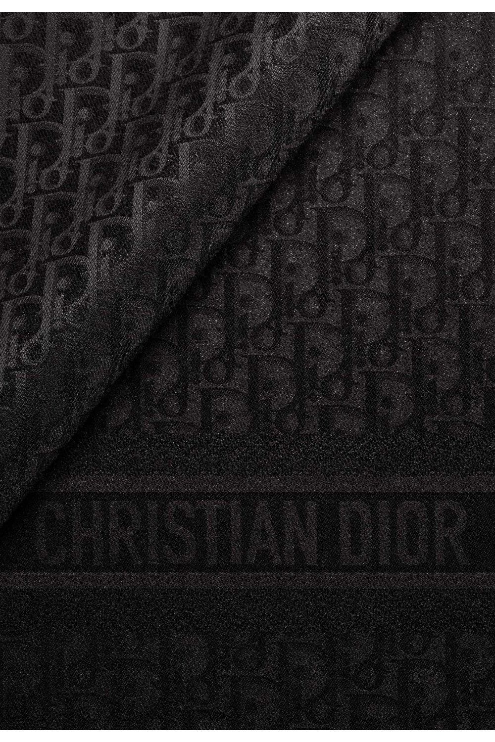 Christian DIOR oblique black mettalic large shawl