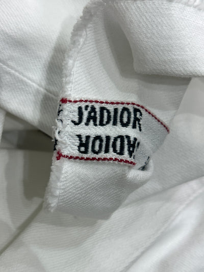 CHRISTIAN DIOR white boyfriend jeans "j'adior" size xxs