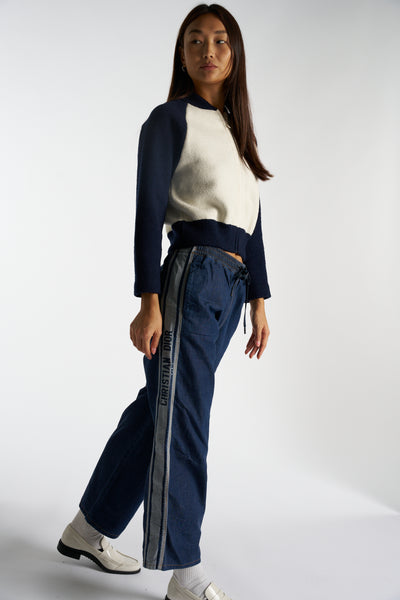 Christian DIOR blue wide leg trouser