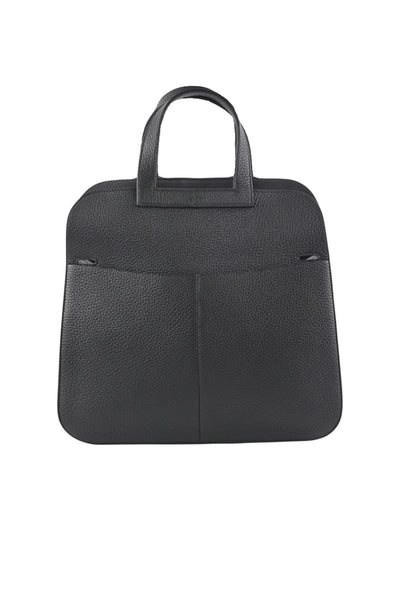 HERMES Alzan 31 Noir Clemence Leather with Gold Hardware