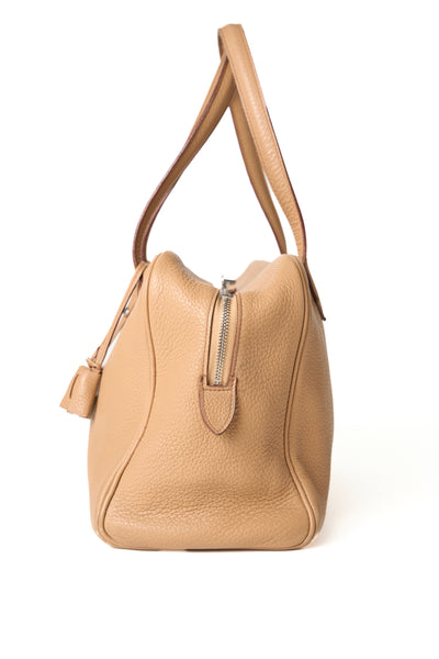 HERMES Victoria 35 clemence leather palladium hardware handbag