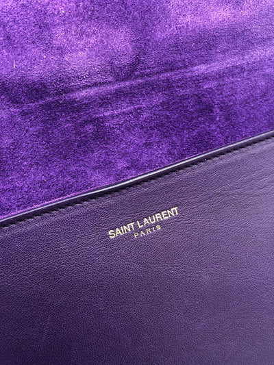 SAINT LAURENT Y Purple clutch