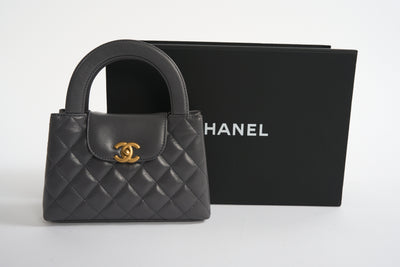 CHANEL grey nano kelly handbag new full set