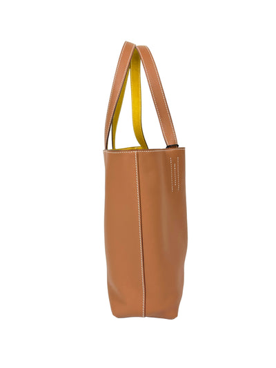 HERMES Double Sense Tote Gold Veau Sikkim Jaune de Naples Chevre Year 2023 Current RRP 3850 euros