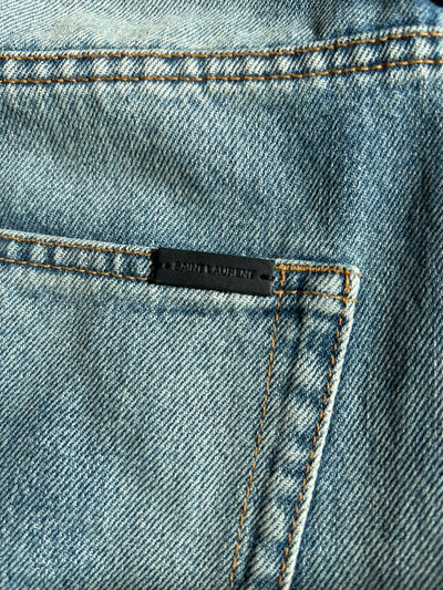 SAINT LAURENT Cassandra YSL high waist straight leg jeans