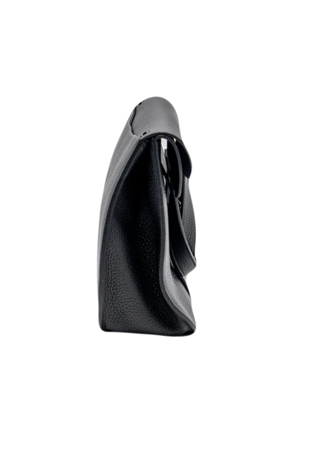 HERMES Alzan 31 Noir Clemence Leather with Gold Hardware