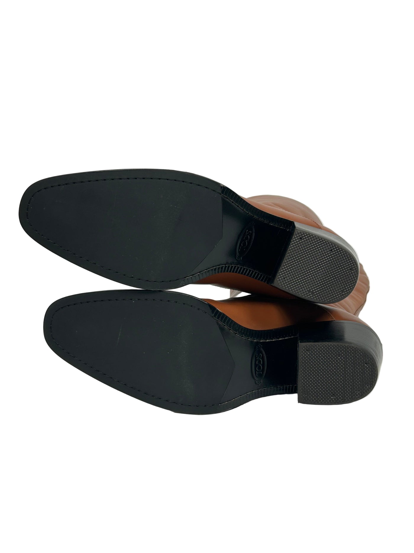 TOD'S Cognac Leather boots size 39 - Never Worn