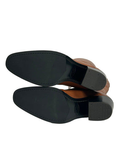 TOD'S Cognac Leather boots size 39 - Never Worn