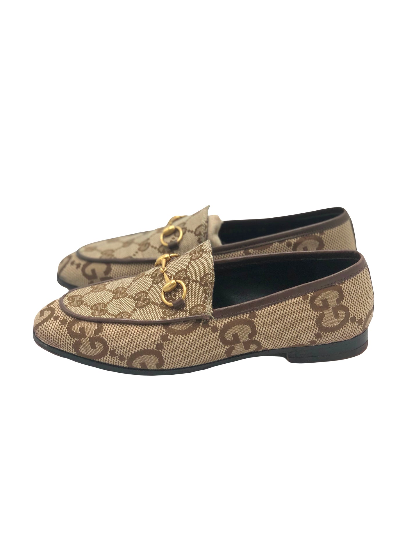 GUCCI GG Jacquard beige/brown Loafers size 36 RRP: £620