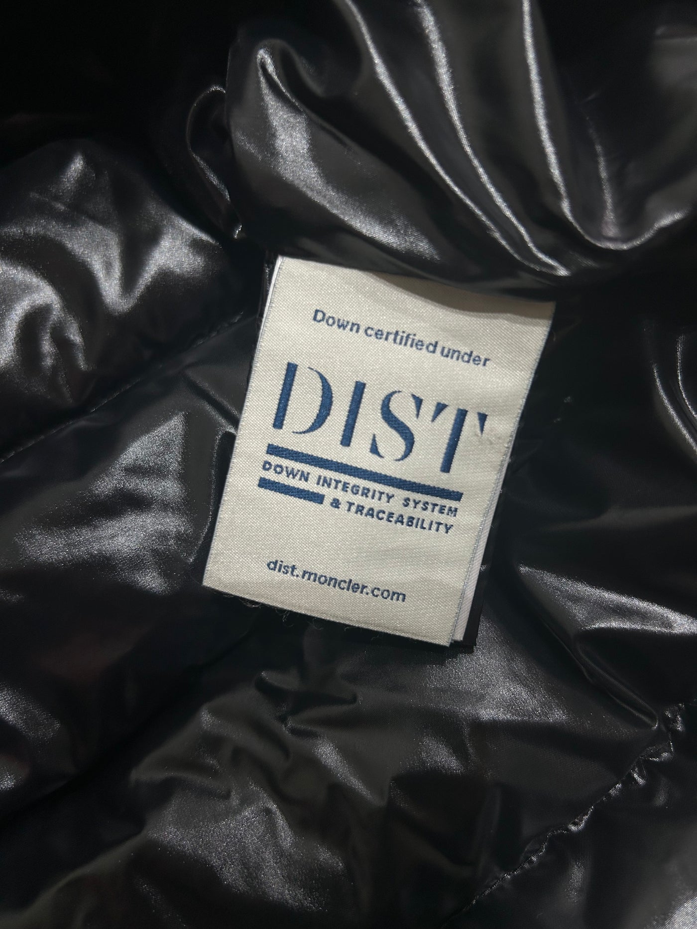 MONCLER Anwar Black Matte Pull Jacket with White Logo Print Hood