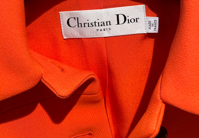 CHRISTIAN DIOR spring 2022 runway orange jacket size 38fr