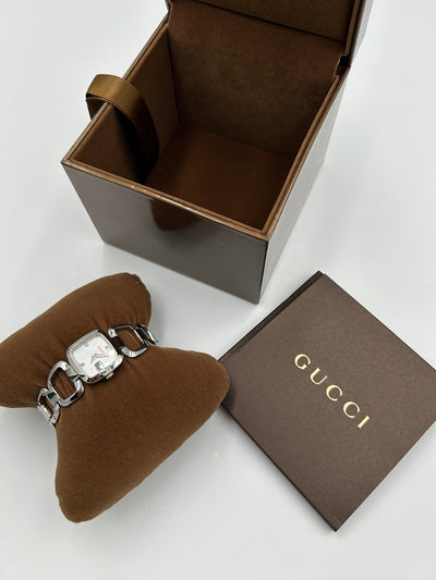 GUCCI watch with diamonds and box