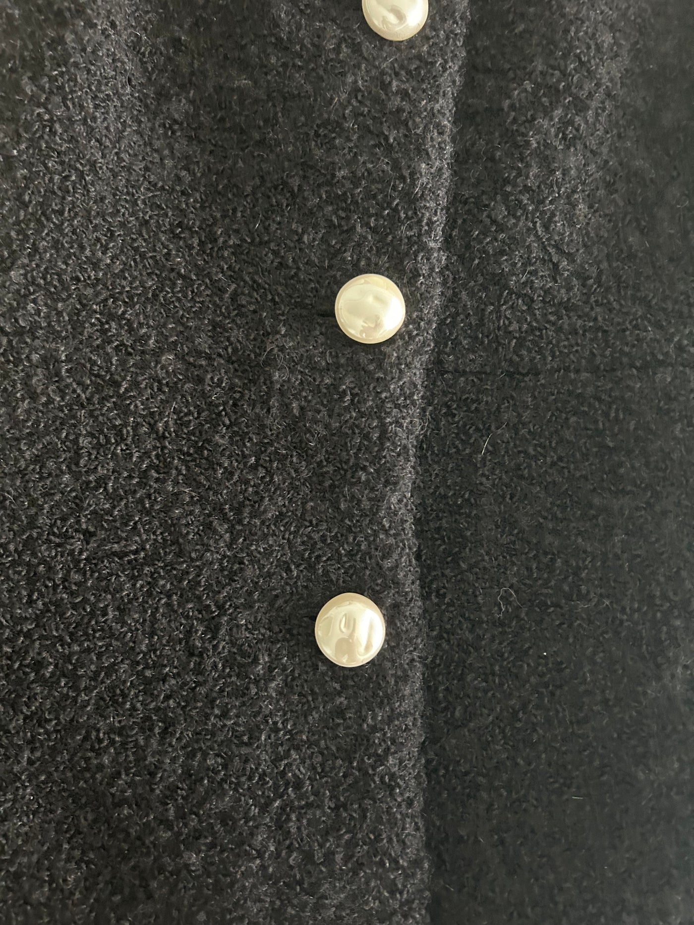 LOUIS VUITTON FW22 Boucle vest with sweeping panel and faux pearls buttons size 38