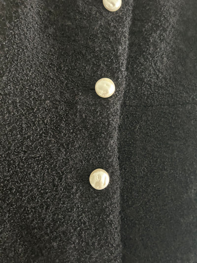 LOUIS VUITTON FW22 Boucle vest with sweeping panel and faux pearls buttons size 38