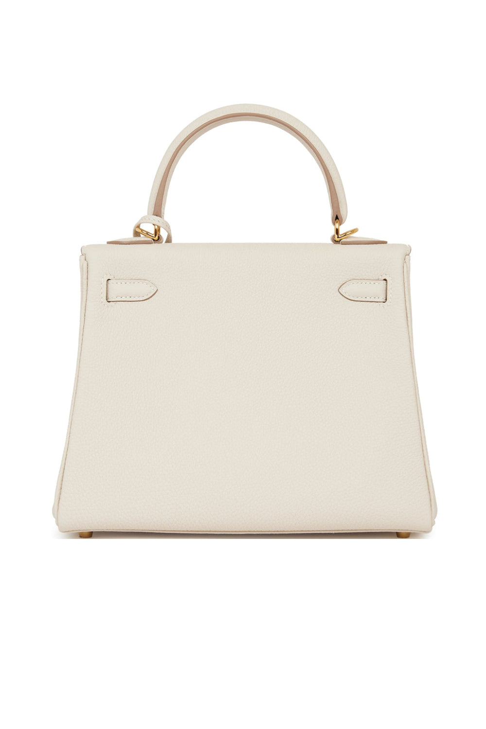 HERMES Kelly 28 Retourne Craie Clemence Leather Gold Hardware Never Worn - FULL SET