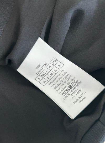 CHRISTIAN DIOR black double breasted cropped jacket