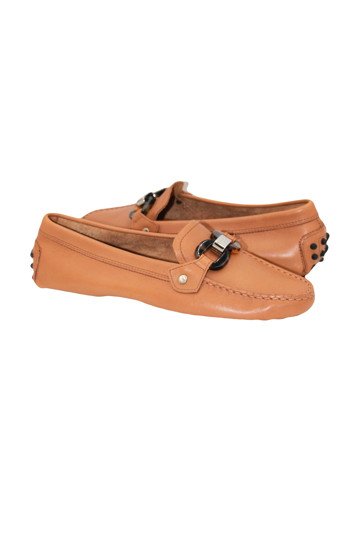 TOD’S leather loafers with tortoise buckle size 36