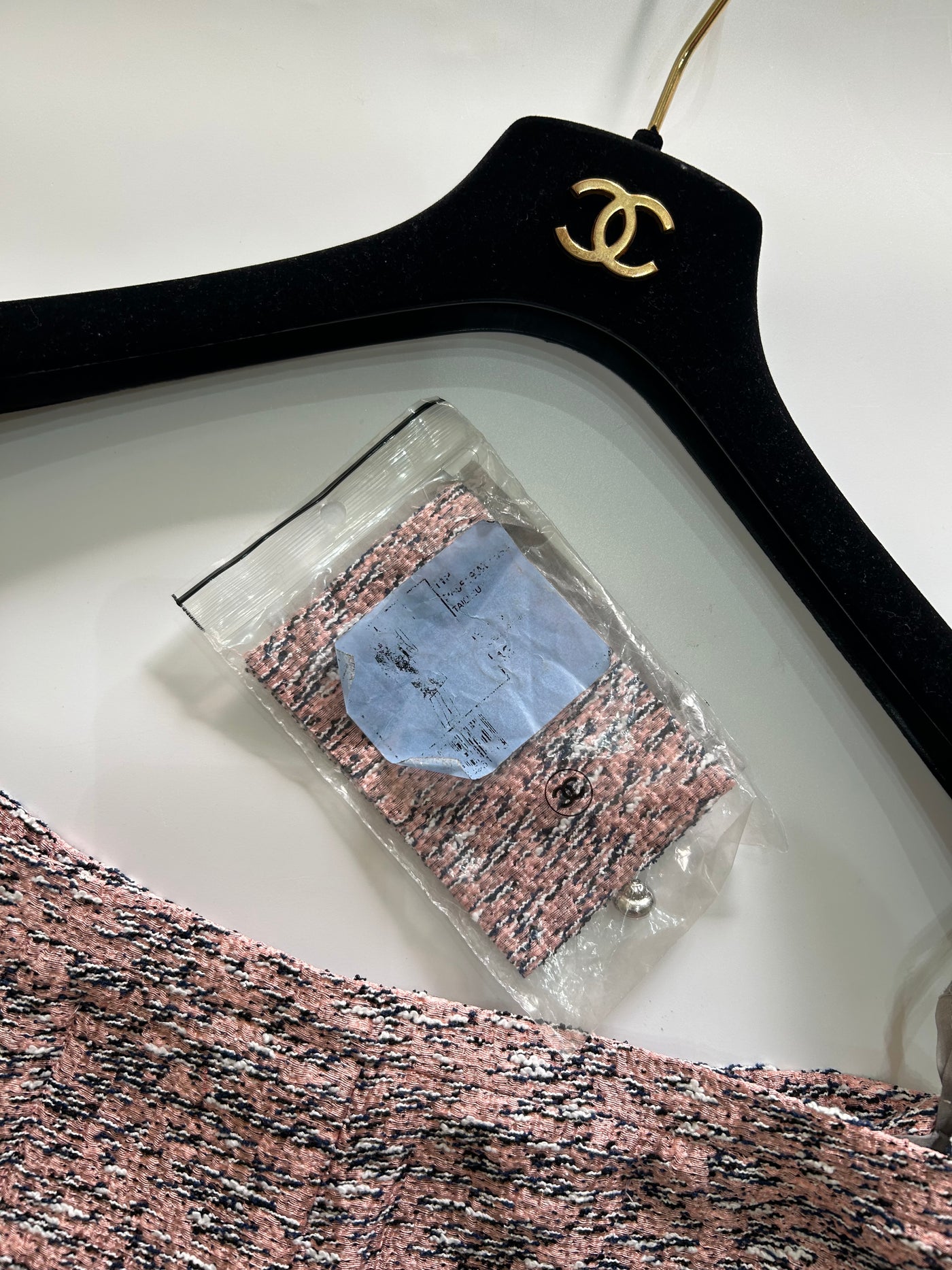CHANEL Pink Silver Zip Chain Two Pieces Suit 2011 size 42