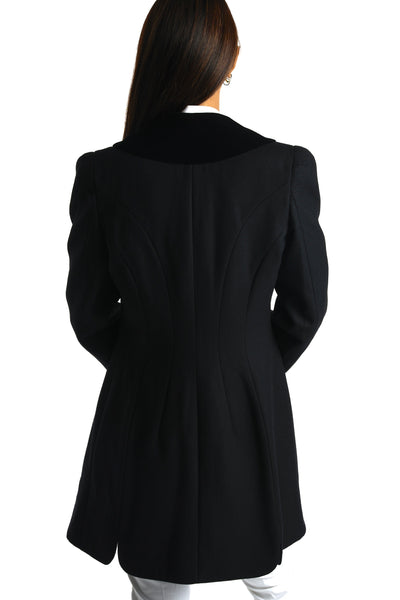 ALEXANDER MCQUEEN wool black coat size 44