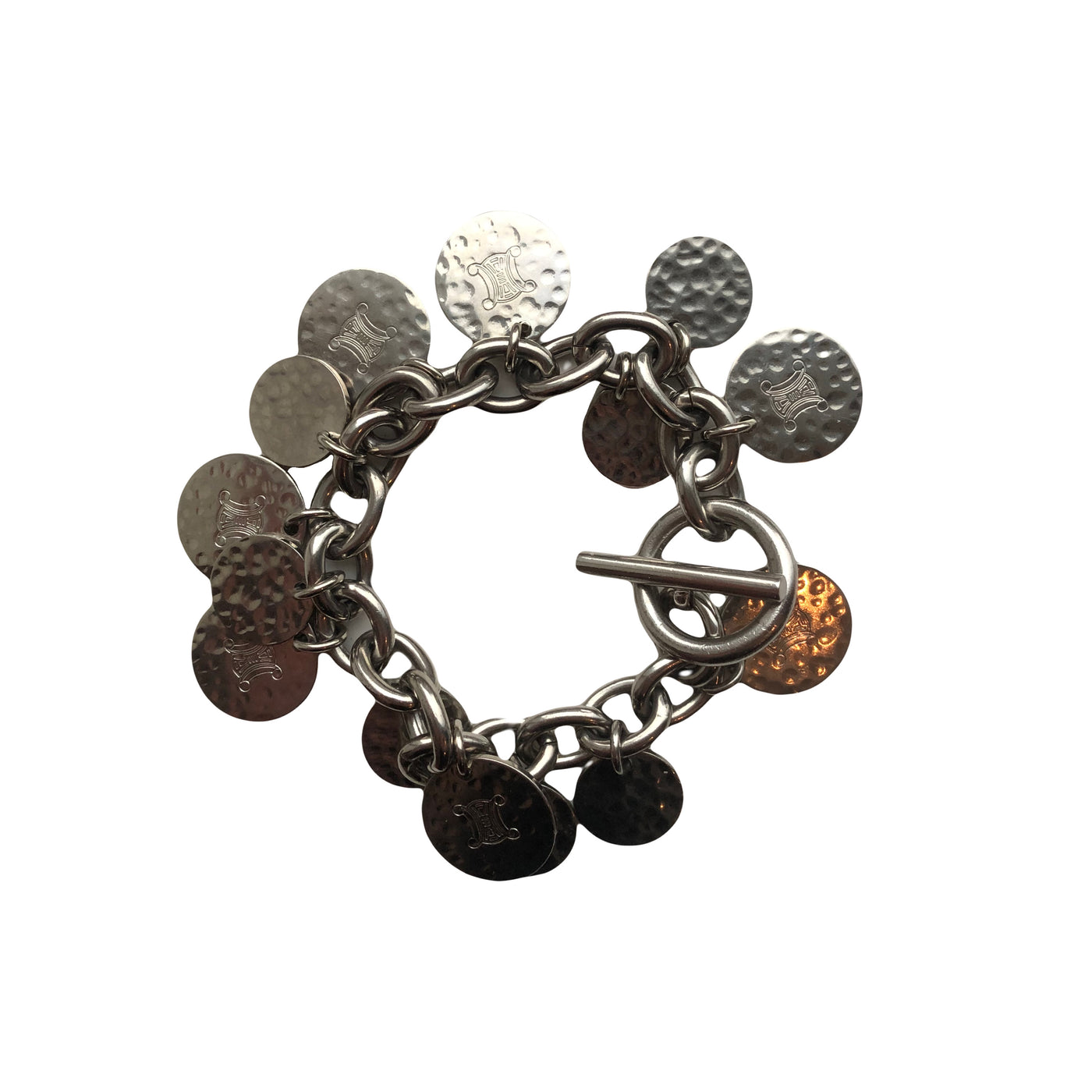 CELINE Silver Coin Triomphe bracelet