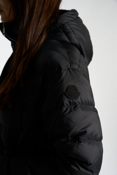 MONCLER black long puffer jacket size 0 oversized