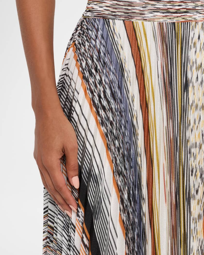 MISSONI A/W 2026 Two Pieces Set Pleated Knit Skirt and Roll Neck Top size 40it