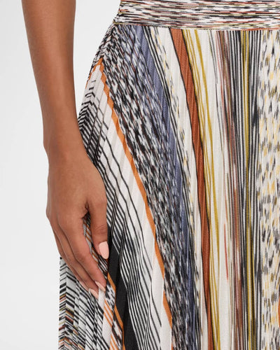 MISSONI A/W 2026 Two Pieces Set Pleated Knit Skirt and Roll Neck Top size 40it