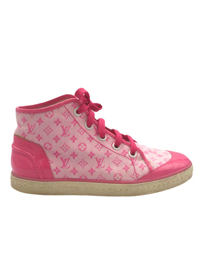 LOUIS VUITTON Pink Monogram trainers size 38.5