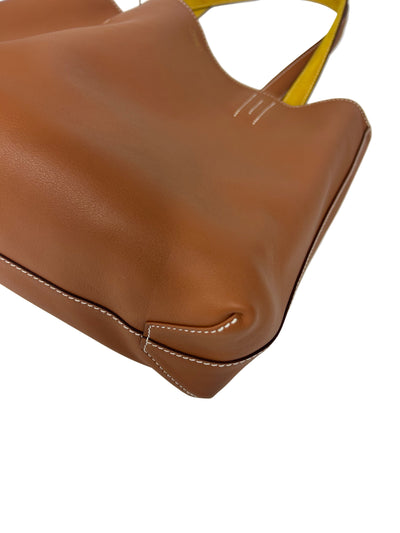 HERMES Double Sense Tote Gold Veau Sikkim Jaune de Naples Chevre Year 2023 Current RRP 3850 euros