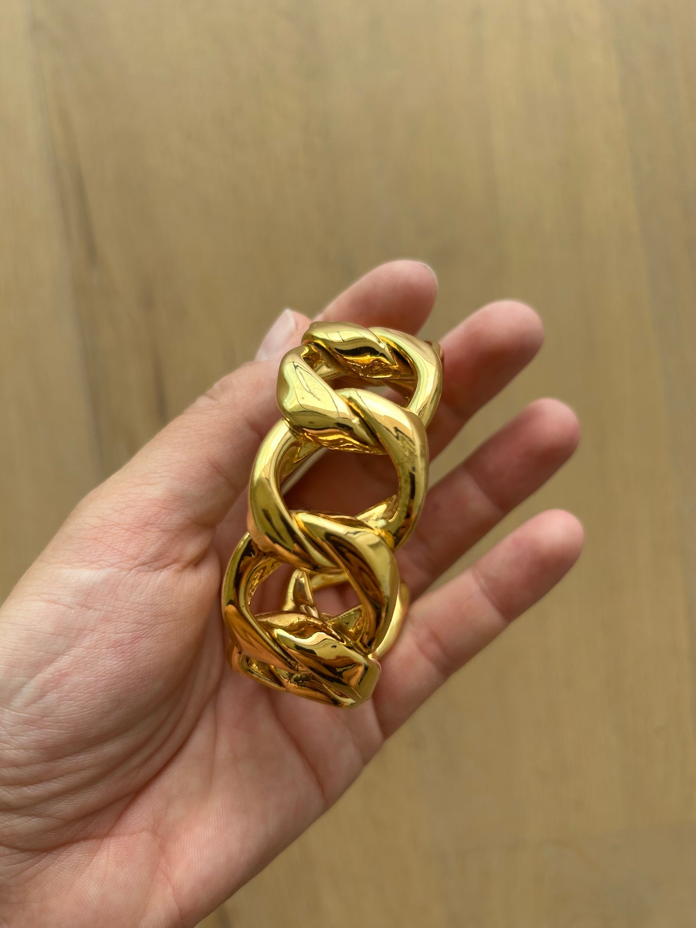 CHANEL Vintage 1990's 24ct Gold Chain Bracelet