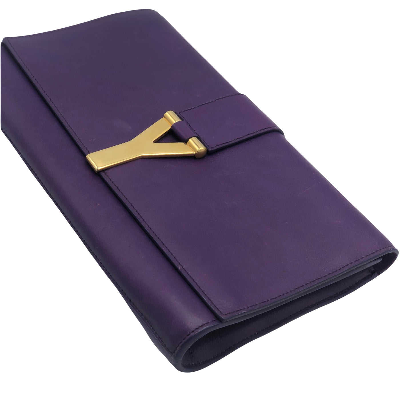 SAINT LAURENT Y Purple clutch