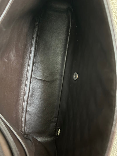 CHANEL Maxi espresso brown caviar leather with silver hardware current RRP €11700