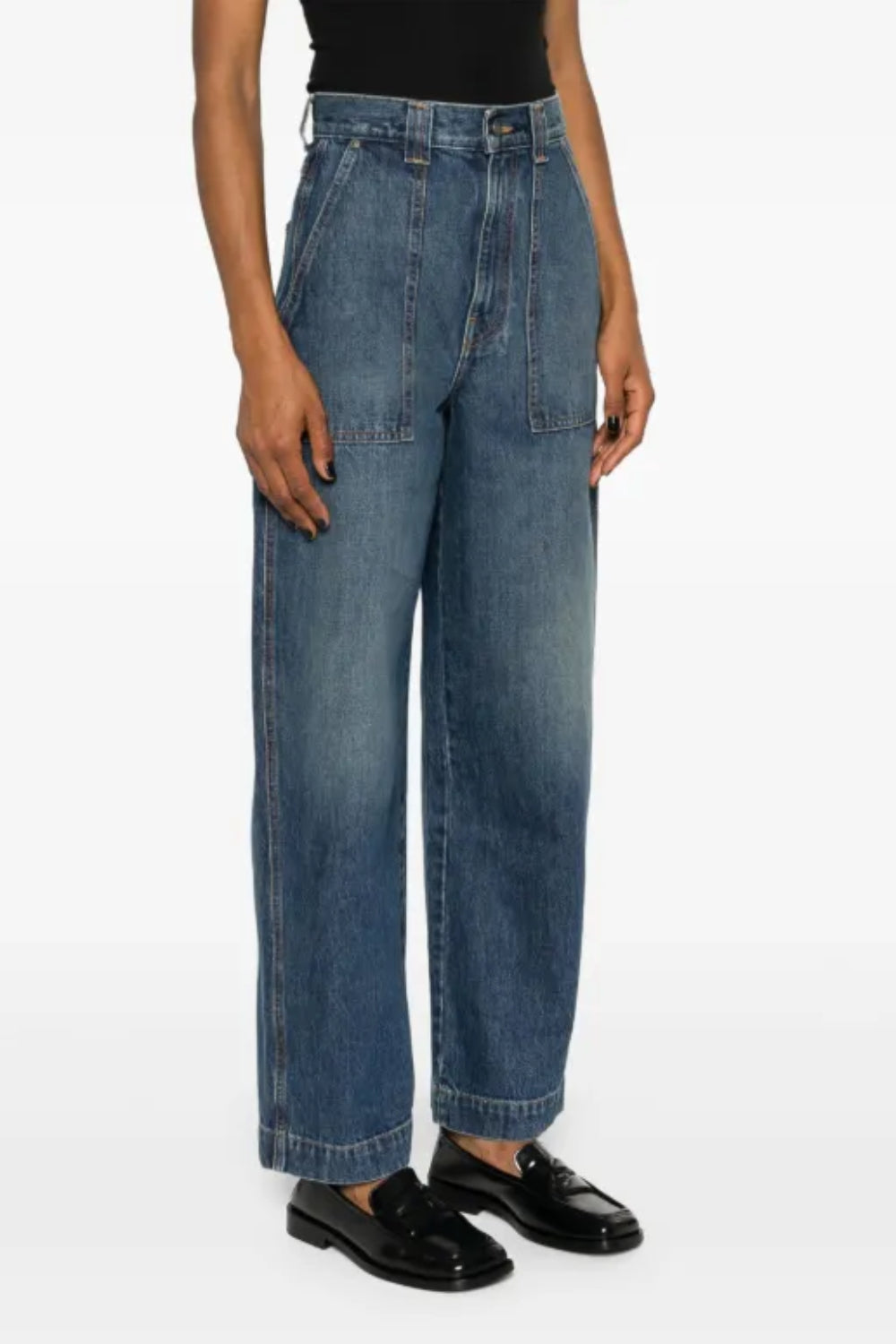 KHAITE Hewitt high rise denim jeans size 25