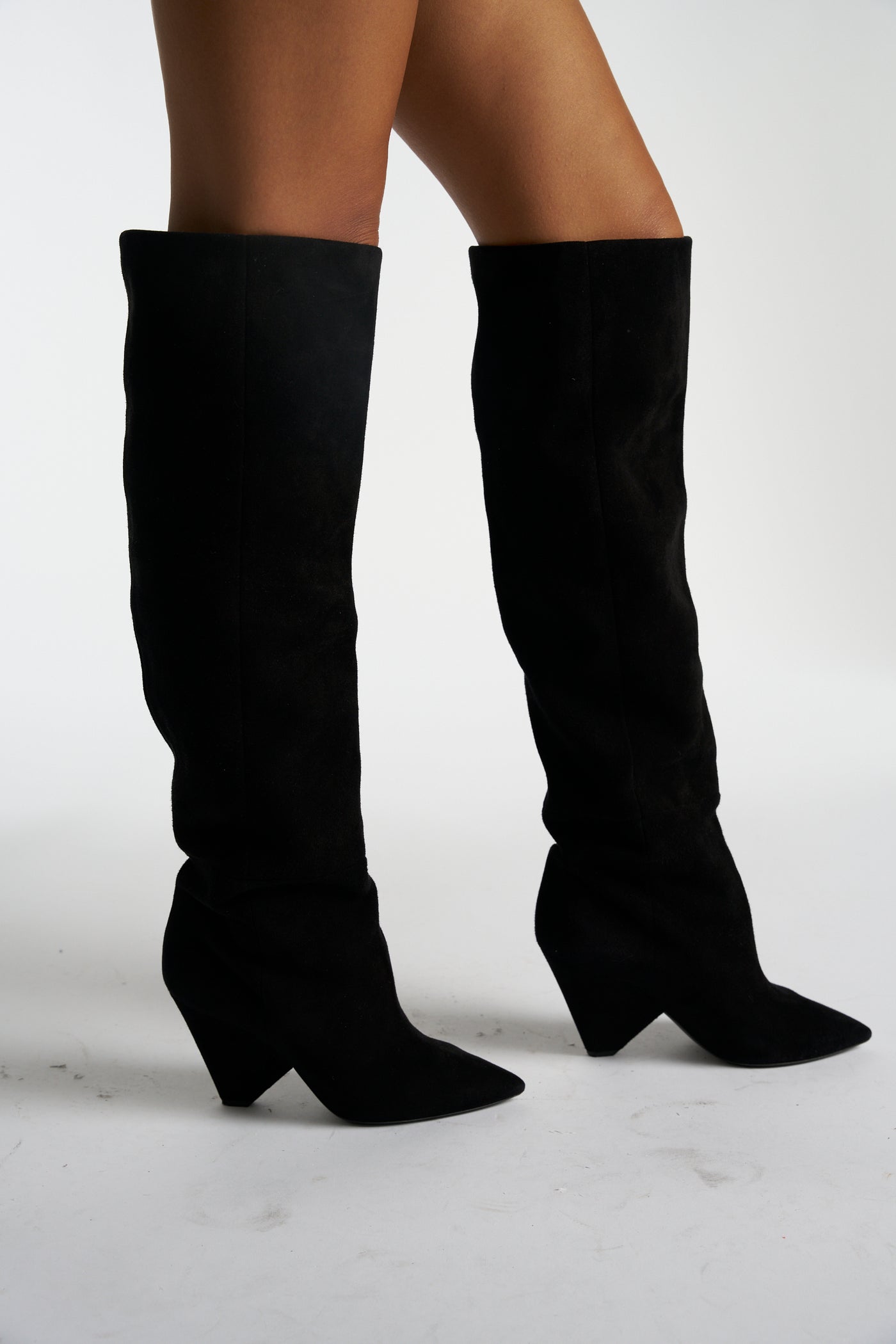 SAINT LAURENT suede nikki boots size 37