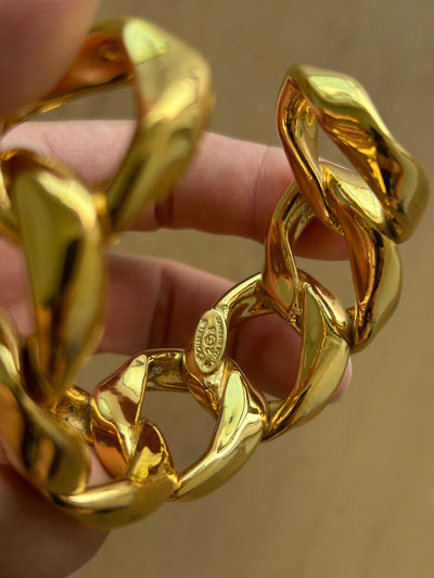 CHANEL Vintage 1990's 24ct Gold Chain Bracelet