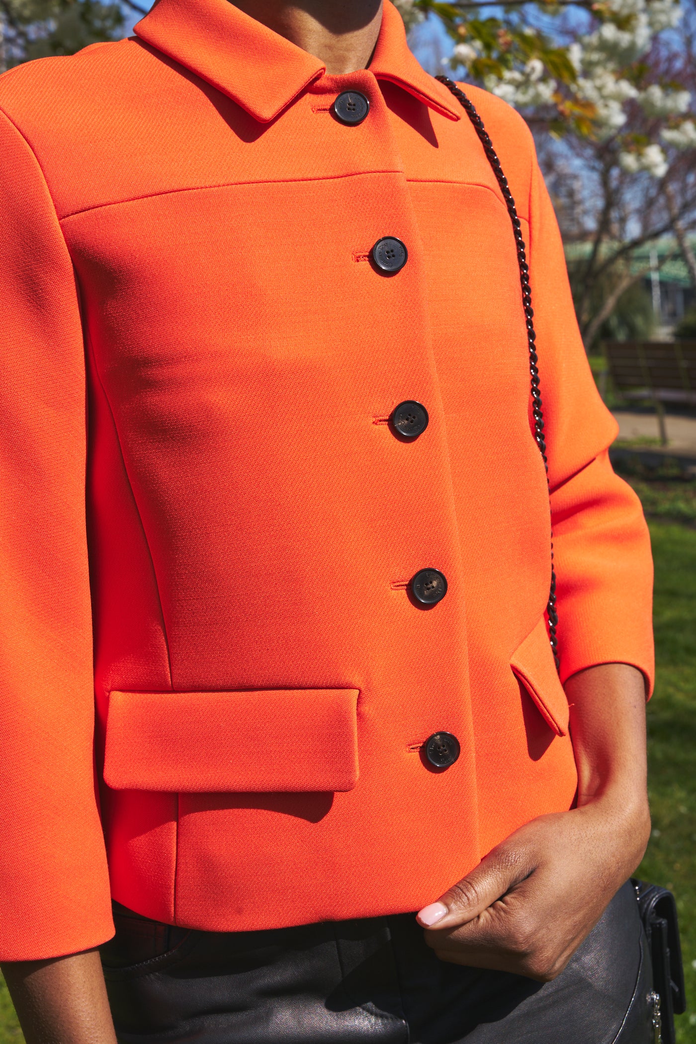 CHRISTIAN DIOR spring 2022 runway orange jacket size 38fr