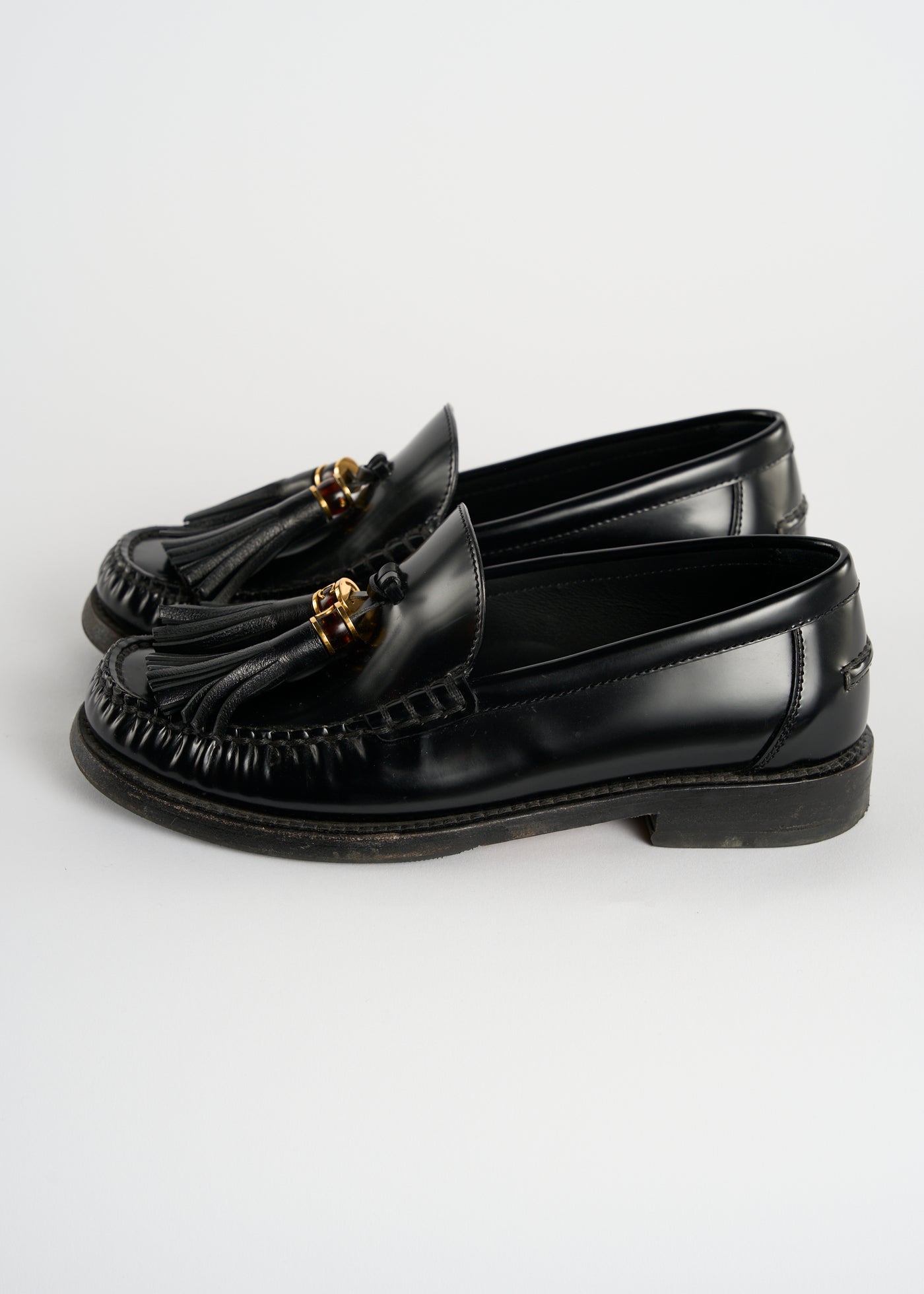 CHRISTIAN DIOR tassel smooth leather loafers