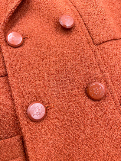 CHANEL vintage 1998 jacket orange burnt size 42