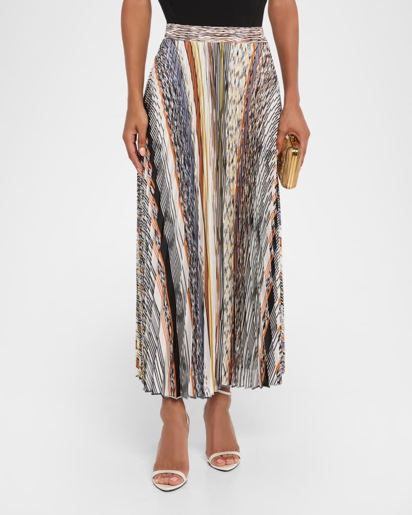 MISSONI A/W 2026 Two Pieces Set Pleated Knit Skirt and Roll Neck Top size 40it