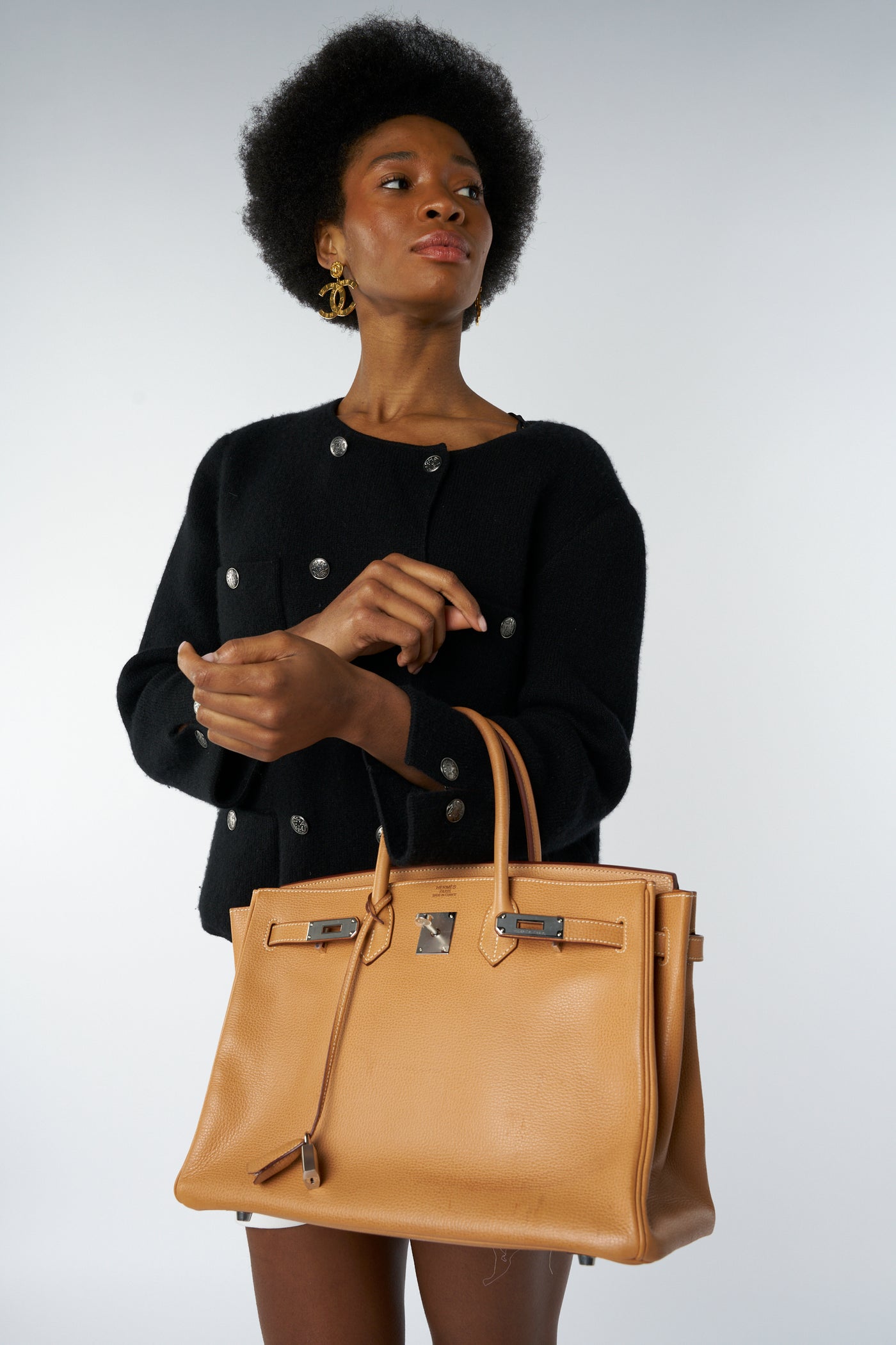 HERMES Birkin 35cm naturel ardennes palladium hardware