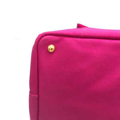 PRADA Pink Canapa Canvas tote Handbag