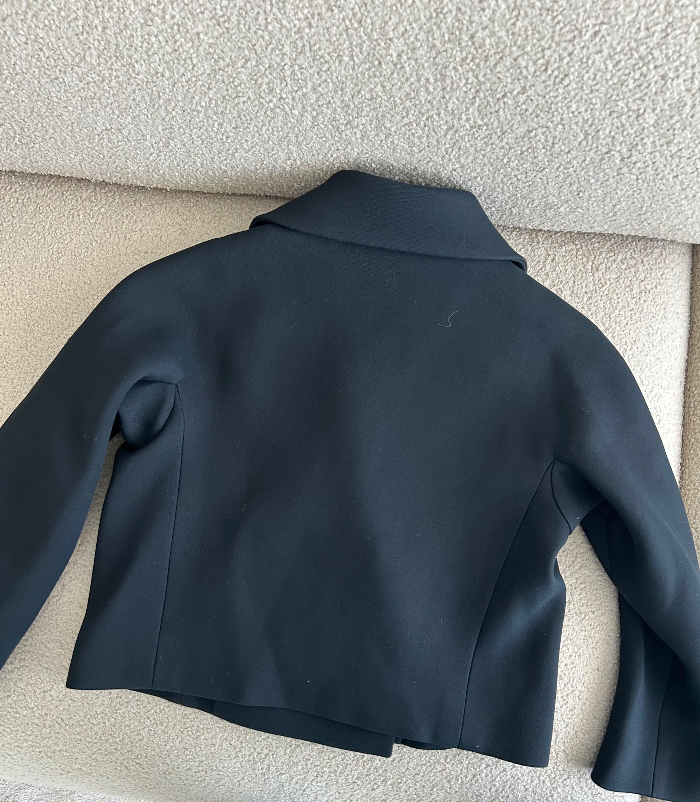 CHRISTIAN DIOR black double breasted cropped jacket
