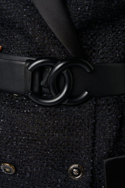 CHANEL so black large belt runway 2020