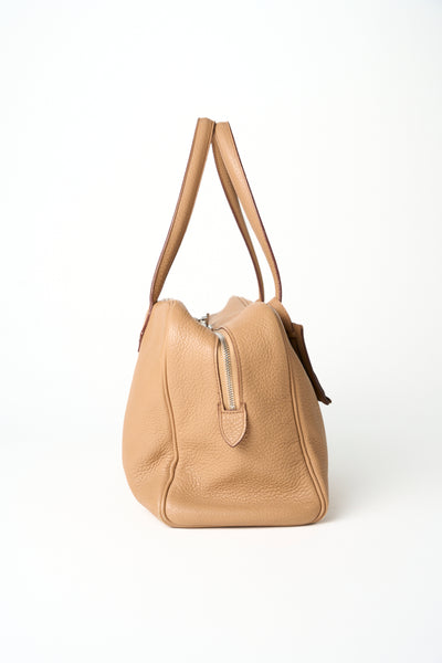 HERMES Victoria 35 clemence leather palladium hardware handbag