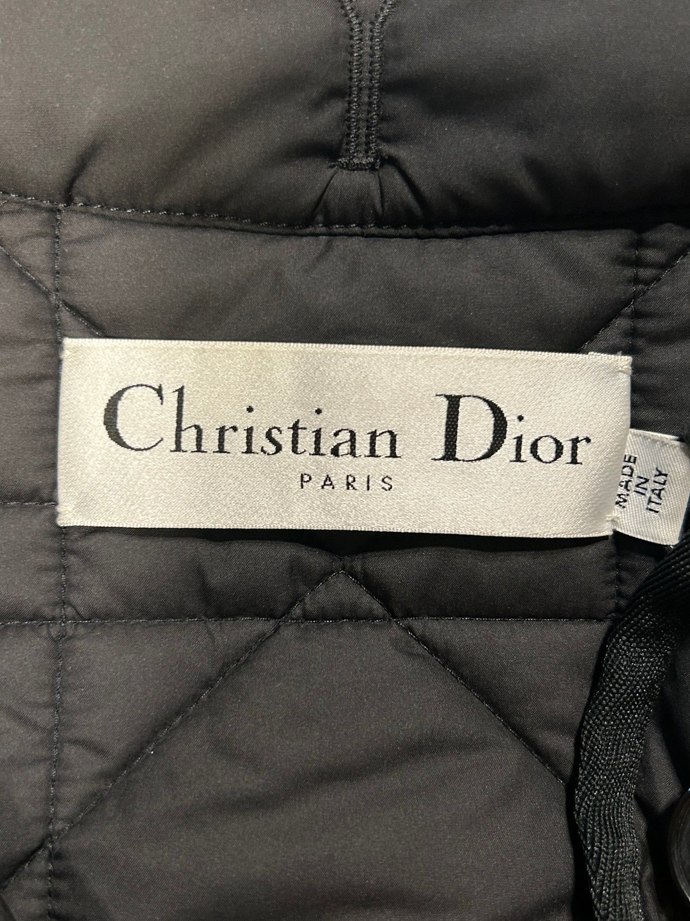 CHRISTIAN DIOR Macrocannage matelasse long jacket with belt size 38 oversized fit
