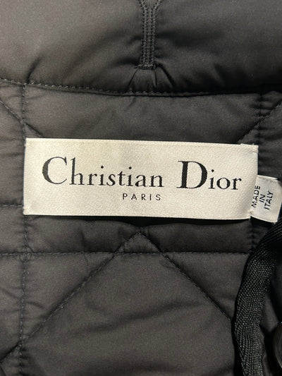 CHRISTIAN DIOR Macrocannage matelasse long jacket with belt size 38 oversized fit