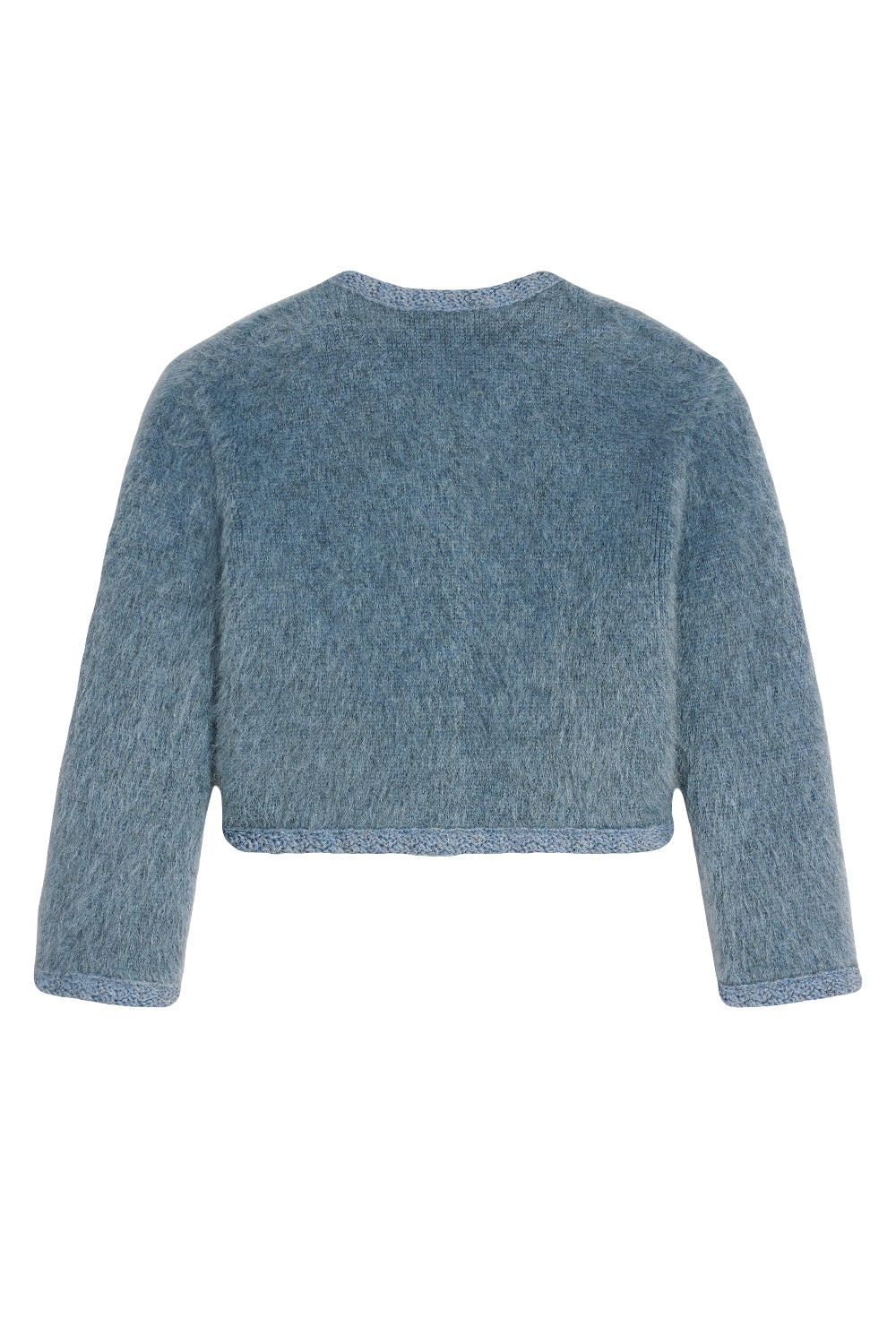 CELINE blue brushed mohair cardi jacket size XS