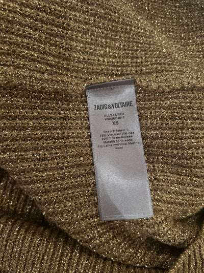 ZADIG & VOLTAIRE defile gold sweater dress