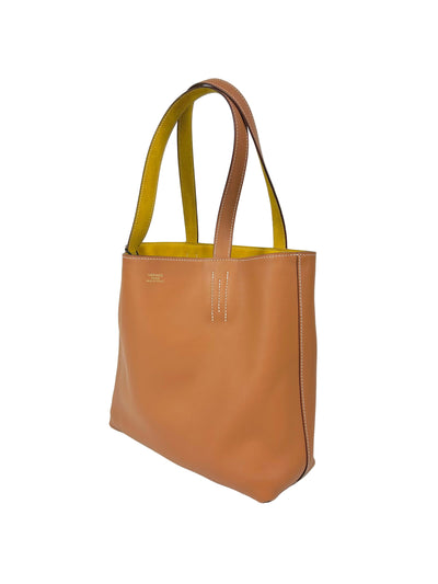 HERMES Double Sense Tote Gold Veau Sikkim Jaune de Naples Chevre Year 2023 Current RRP 3850 euros